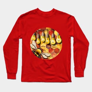 Honeycomb with Bee and Save the Bees Long Sleeve T-Shirt